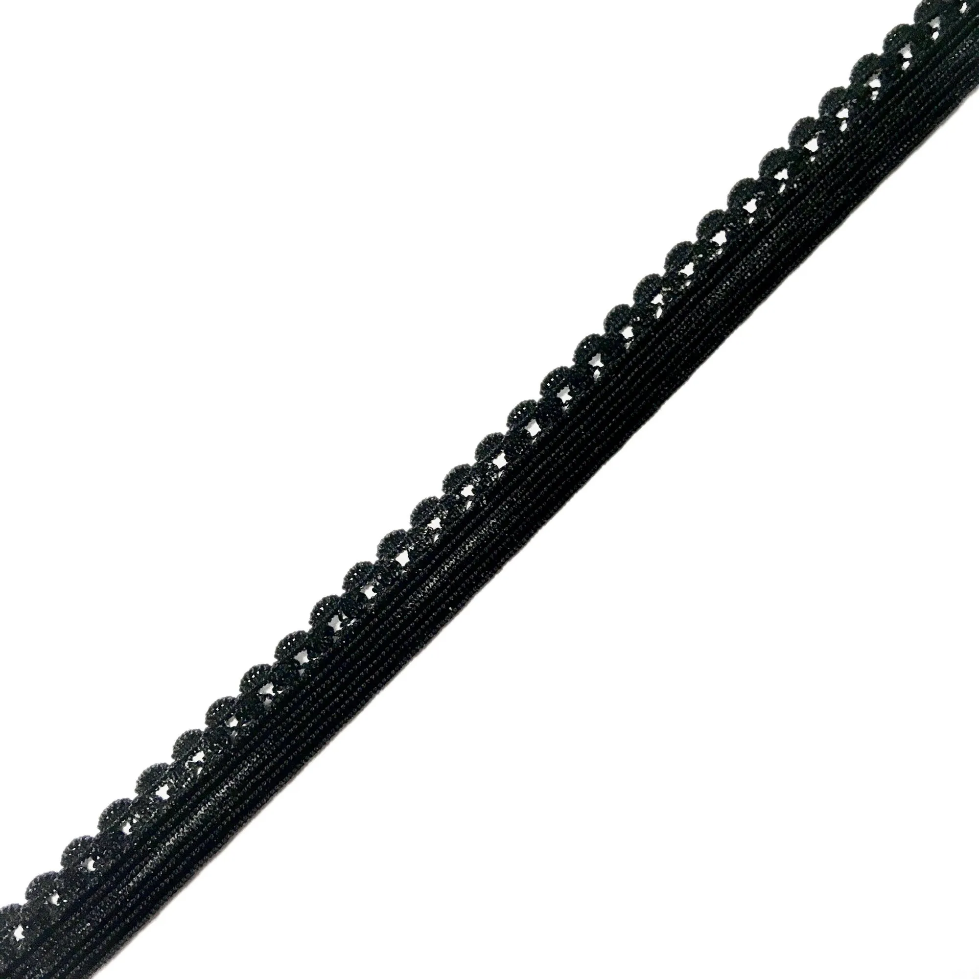 3/8" Picot Elastic - Black (By the Yard)