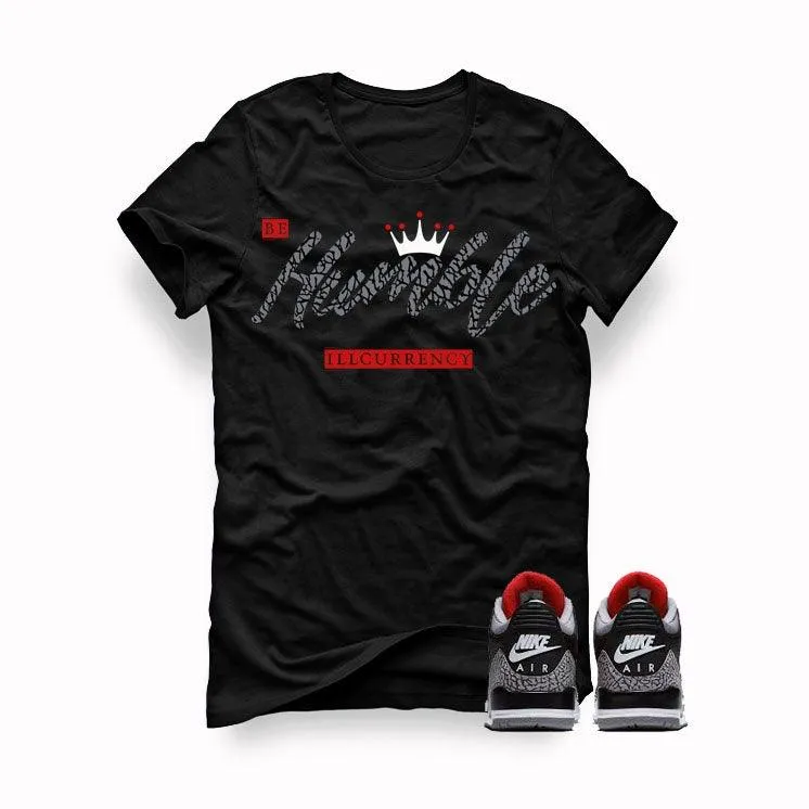 Air Jordan 3 OG Retro Black Cement Black T (Be humble)