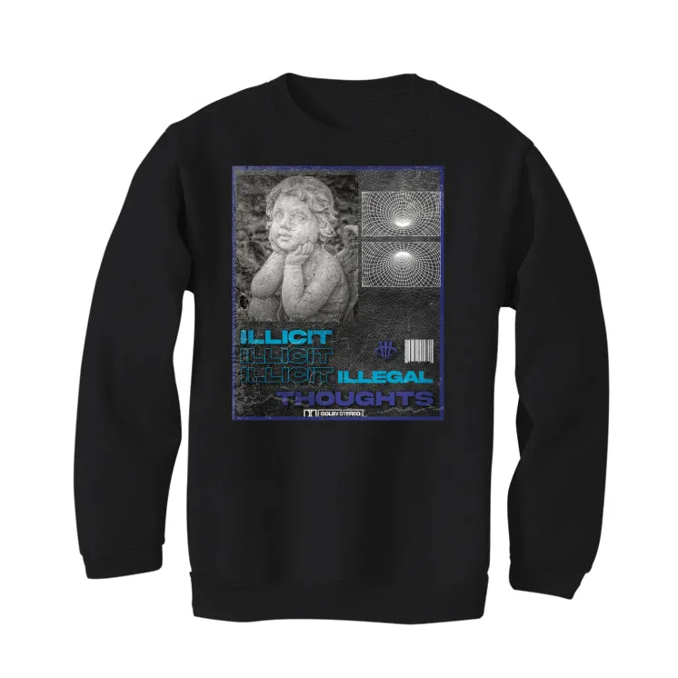 Air Jordan 6 Retro “Aqua” | illcurrency Black T-Shirt (ILLICIT THOUGHTS)