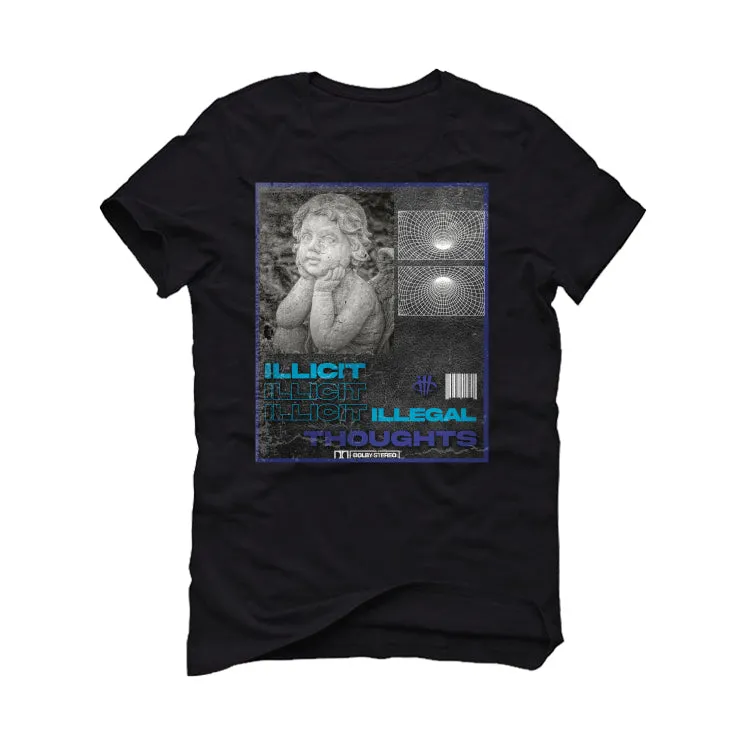 Air Jordan 6 Retro “Aqua” | illcurrency Black T-Shirt (ILLICIT THOUGHTS)