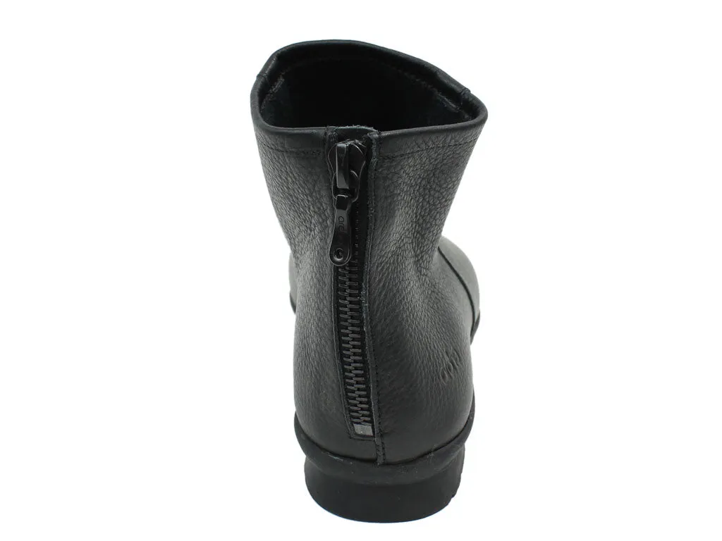 Stylish Baryky Black Leather Arche Boots – Durable Rocky Design