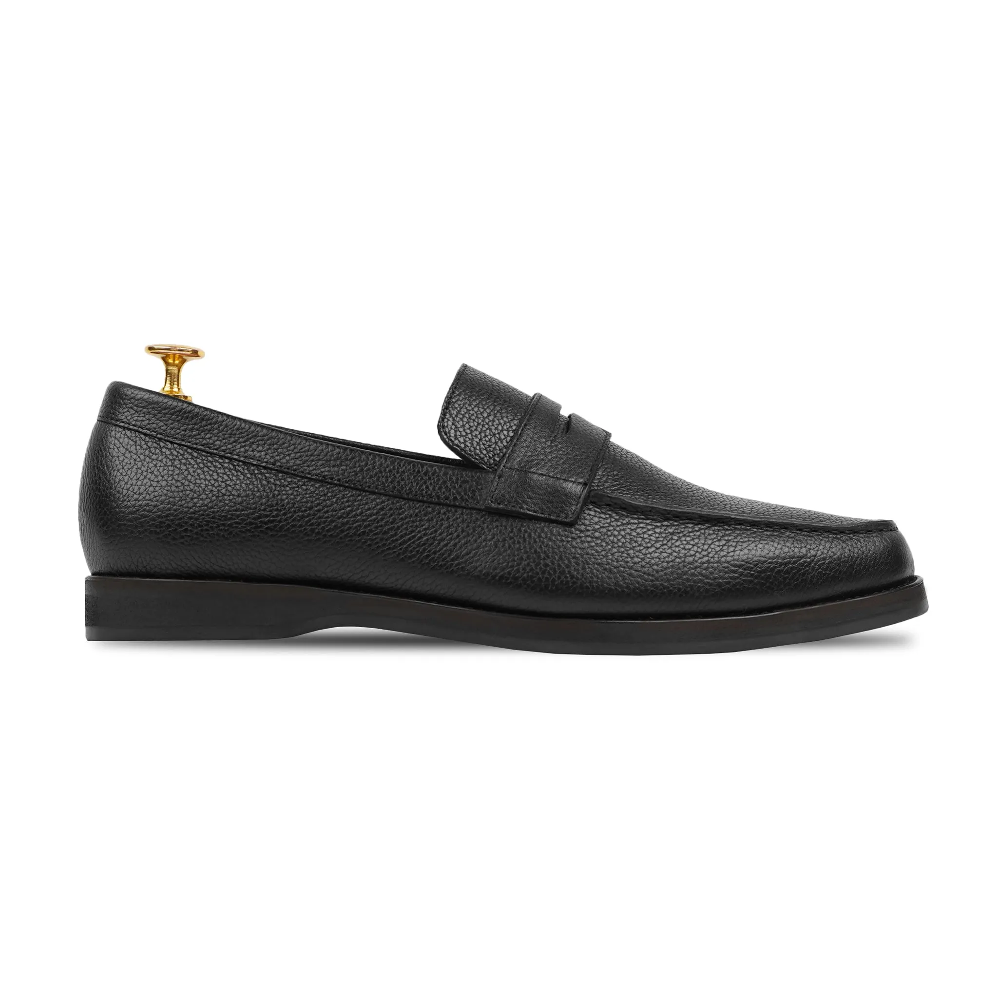 Asador - Men's Black Pebble Grain Leather Loafer