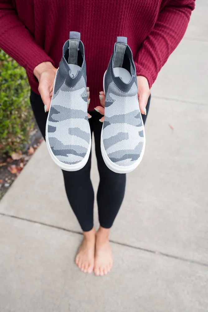 Bess Sneakers in Gray Camo