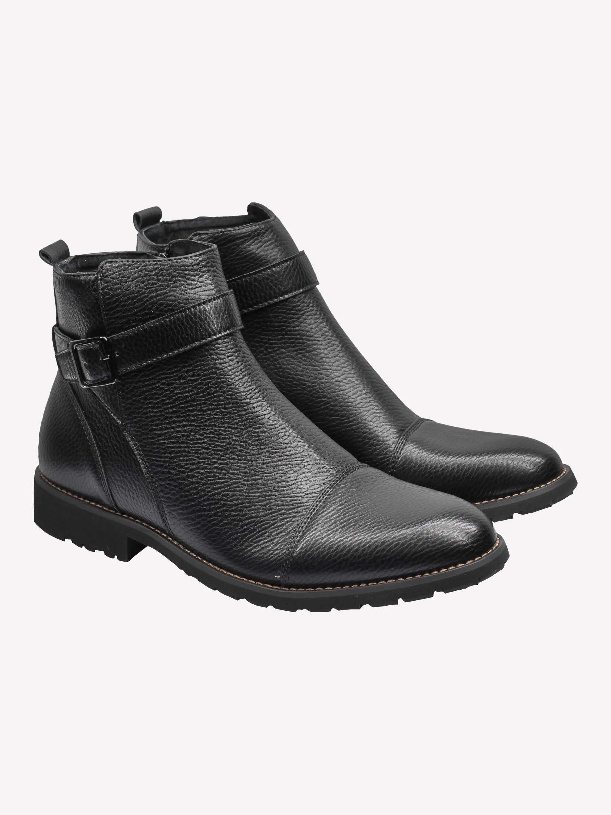 BLACK CHELSEA ANKLE BOOTS WITH ZIP