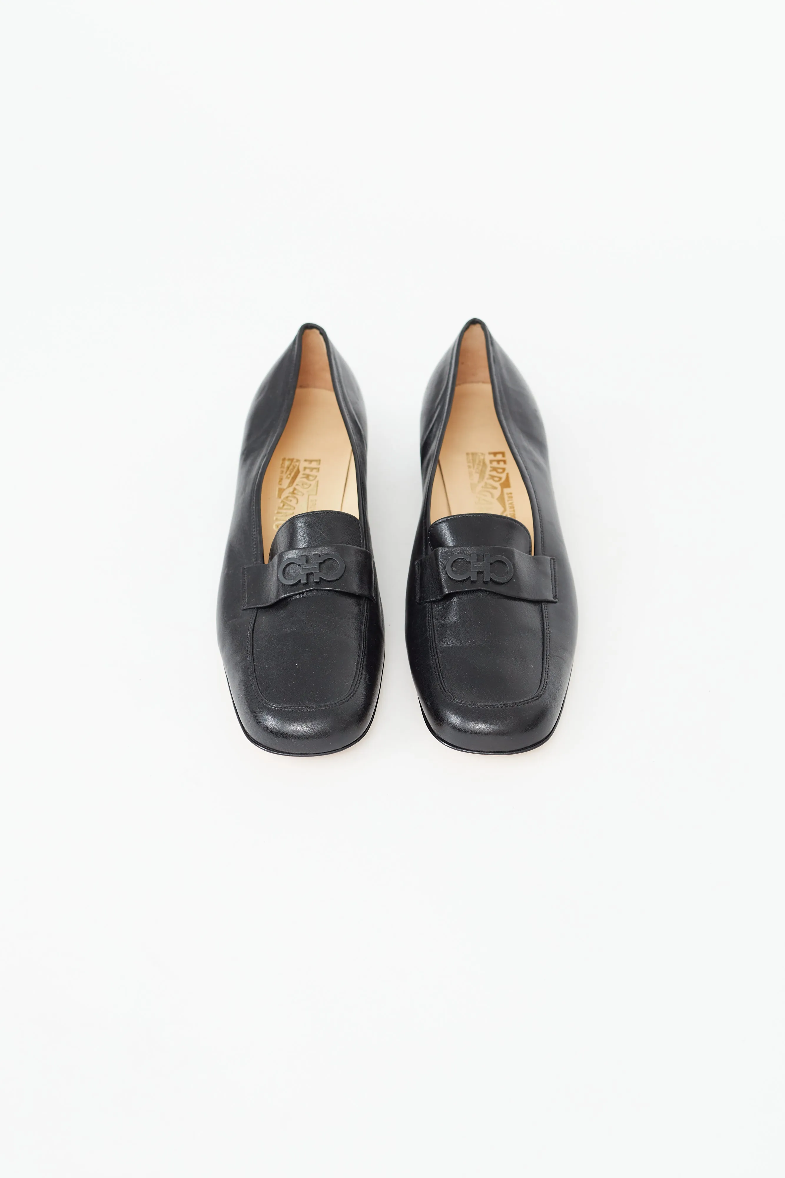 Black Tonal Gancini Loafer