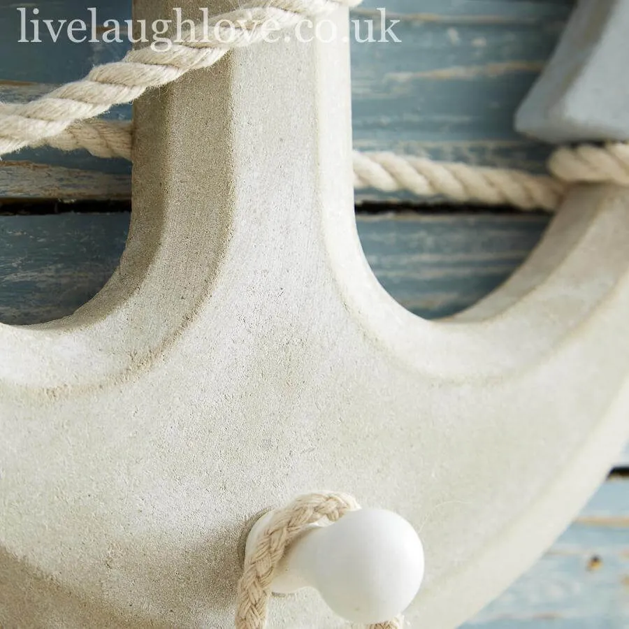 Distressed Nautical Anchor W/ Sign - This Way To The Beach