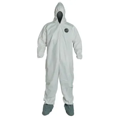 DuPont™ ProShield NexGen Coveralls with Attached Hood and Boots, White, Medium, NG122S-MD