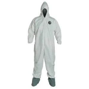 DuPont™ ProShield NexGen Coveralls with Attached Hood and Boots, White, Medium, NG122S-MD