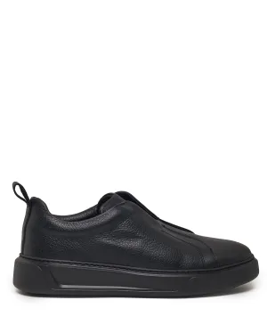 George Leather Black/Black Sole