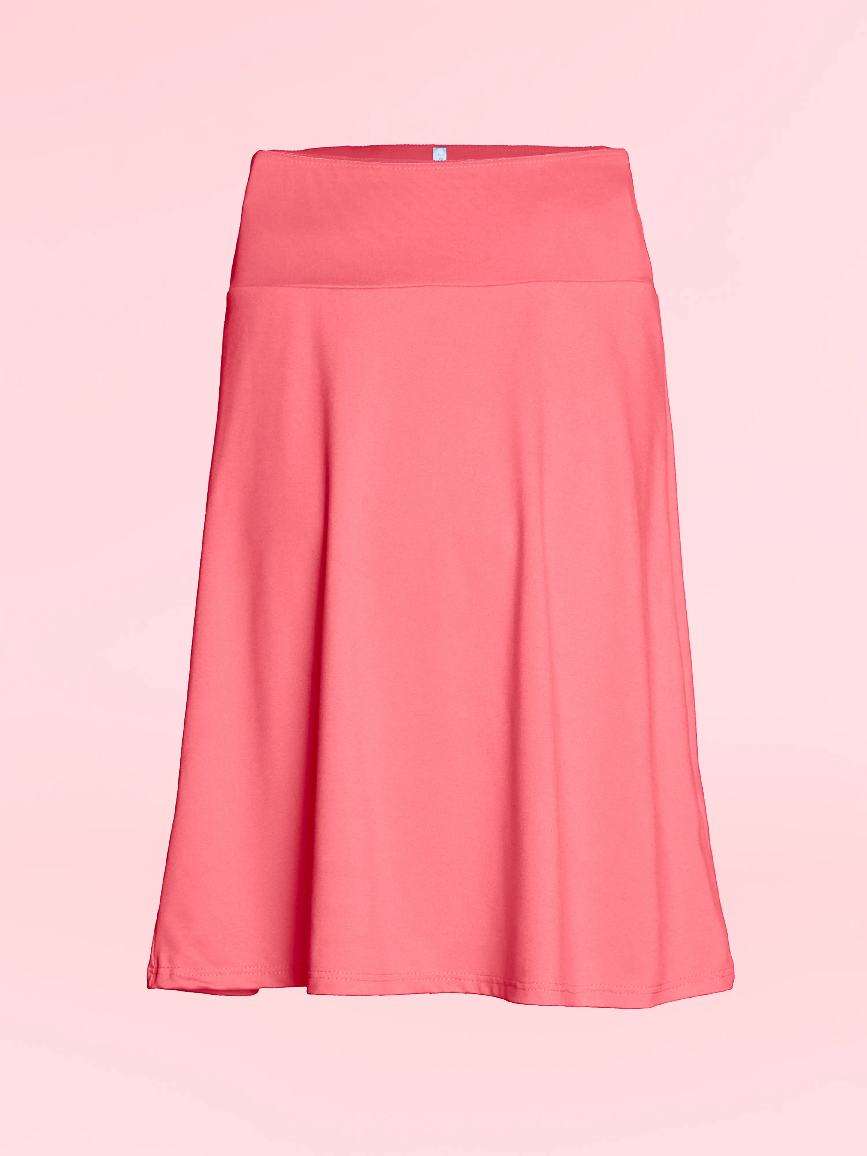 Girls Casual Solid Color Elastic Waist A Line Skirt