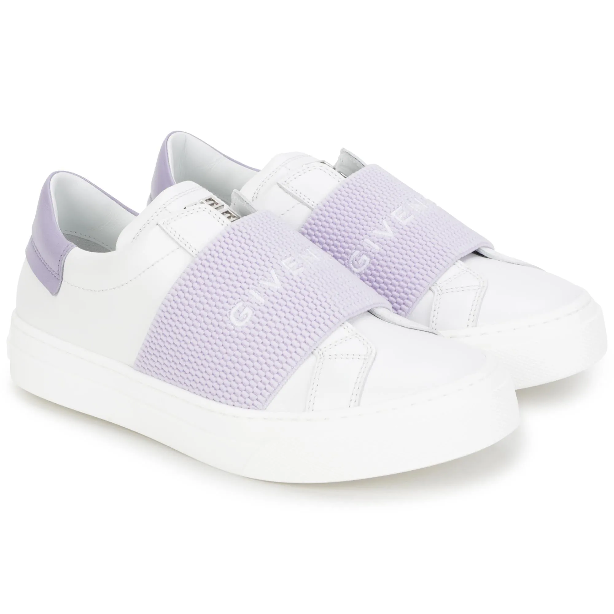 Givenchy White and Lavender Sneakers