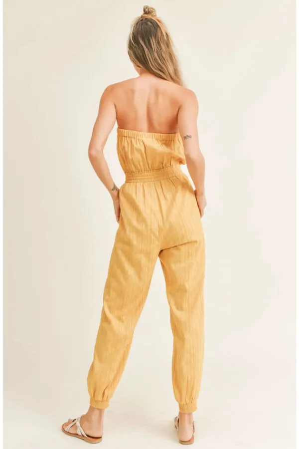 Honey Hue Jacquard Jumpsuit