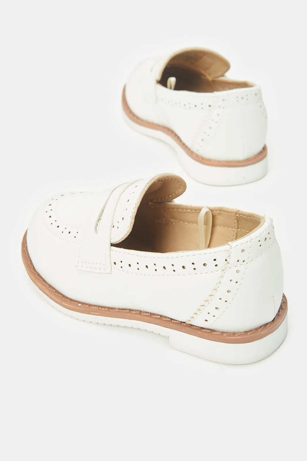 Infant Boys White Loafers