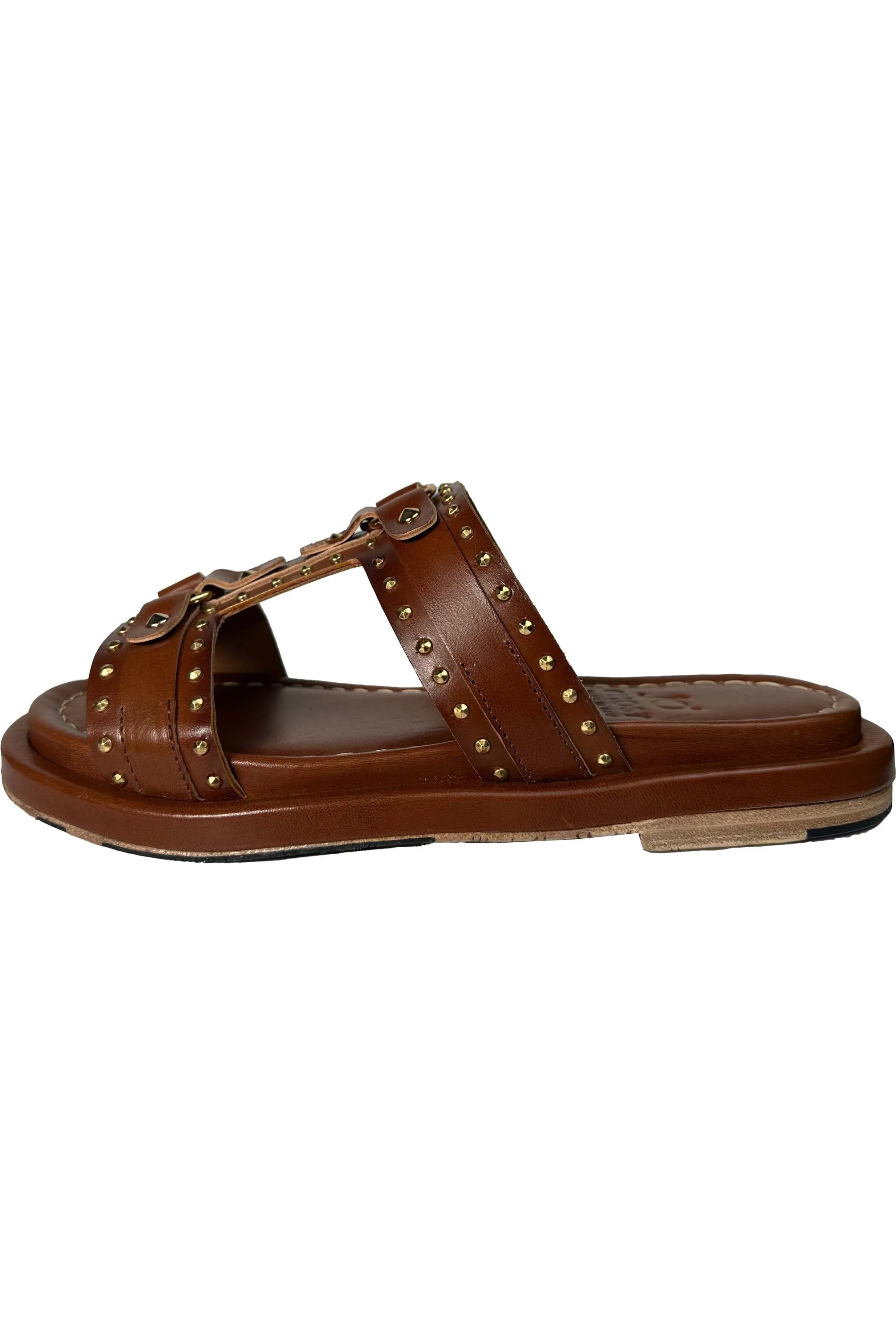 Jo Ghost Kali Embellished Double Band Slide 5062 | Walnut