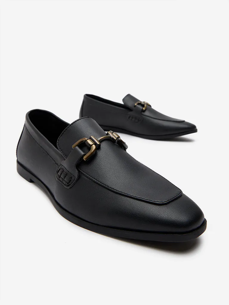 LUNA BLU Black Metal-Detailed Loafers