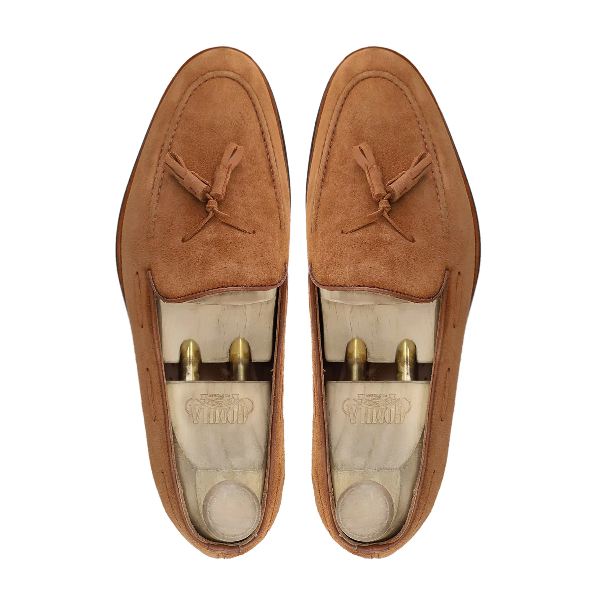 Morbida - Men's Tan Kid Suede Loafer