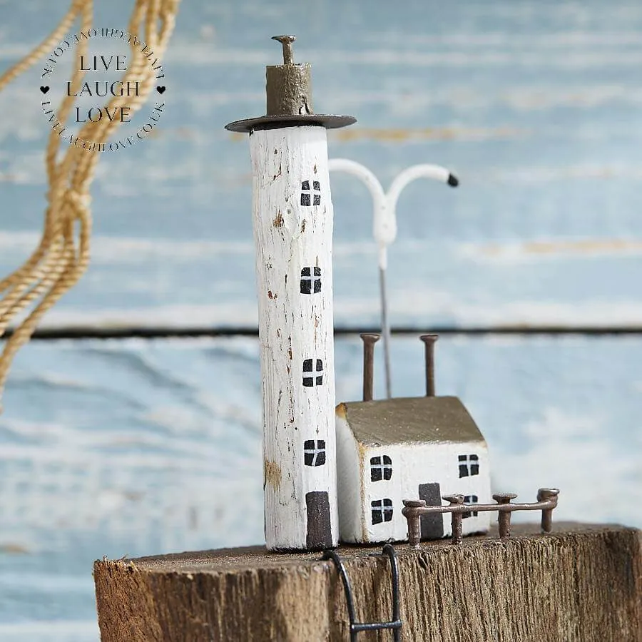 Nautical Lighthouse & Cottage Shelf Sitter