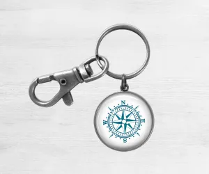 Nautical Rose Keychain | Beach Keychain