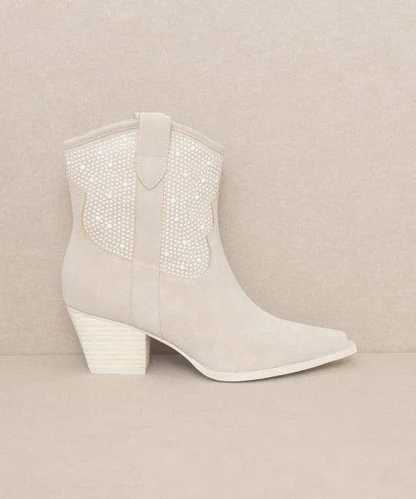 Pearl Studded Western Boots