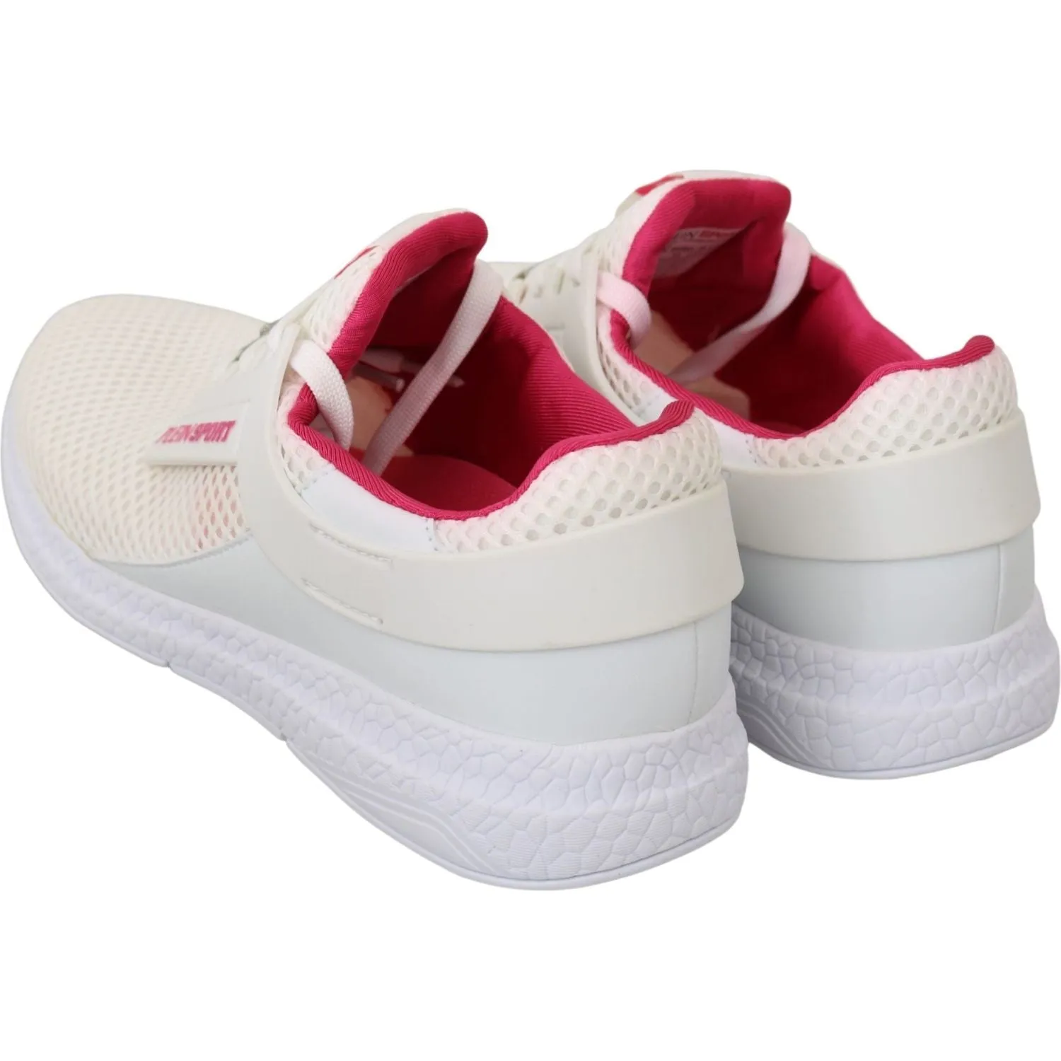 Philipp Plein Chic White Becky Sneakers with Pink Accents