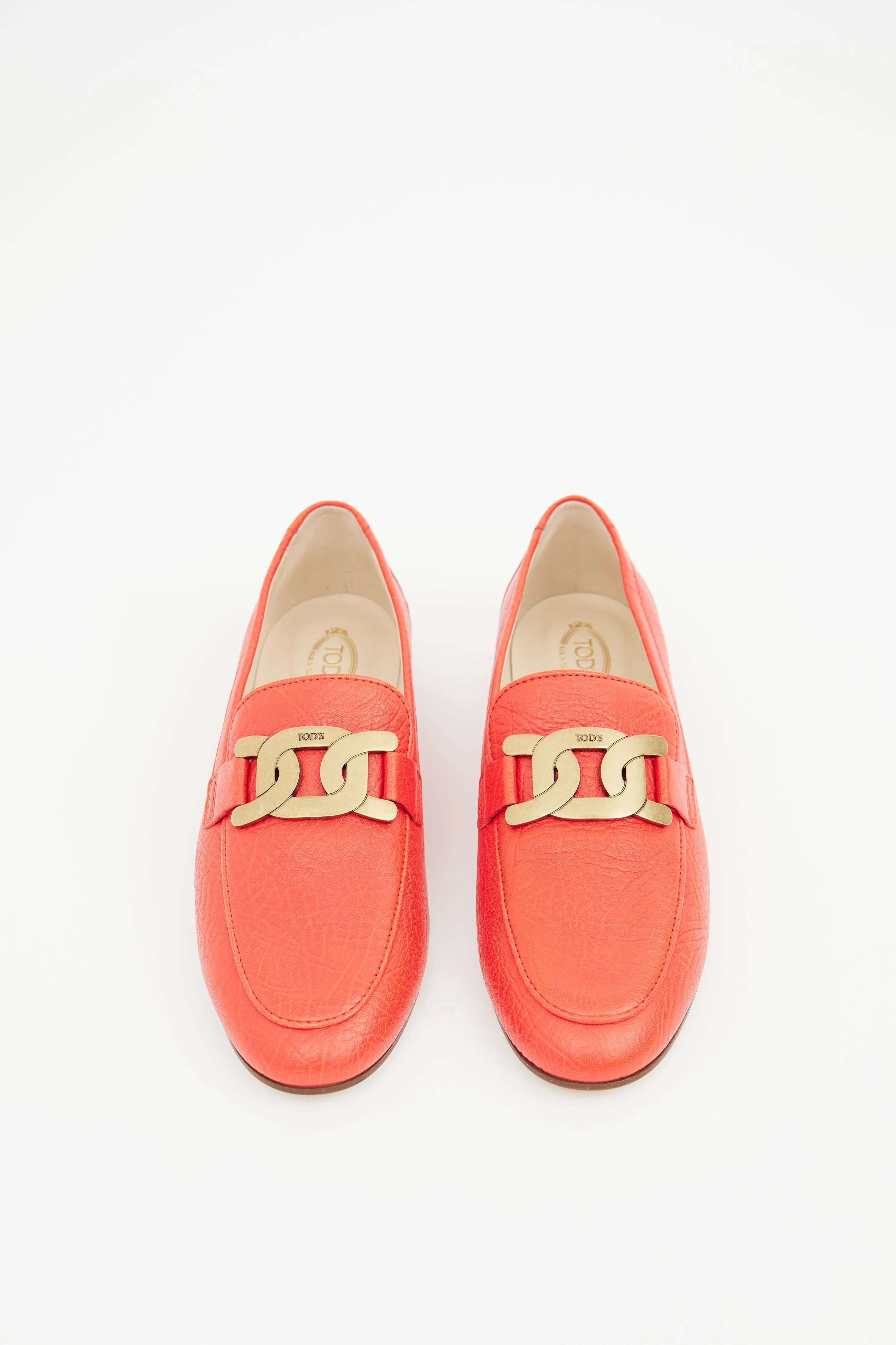 Red Leather Kate Chain Loafer