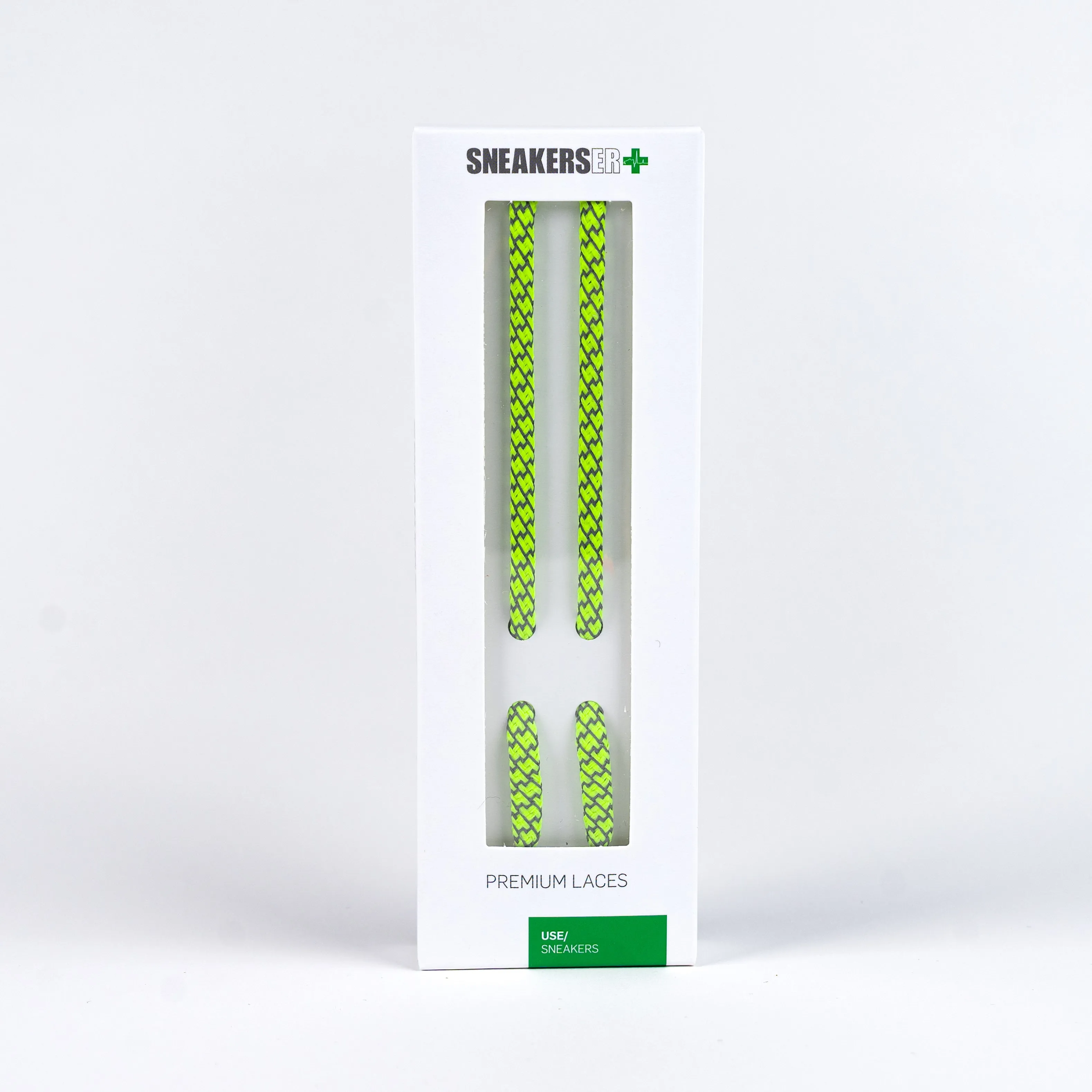 ROUND REFLECTIVE LACES 120cm - NEON GREEN