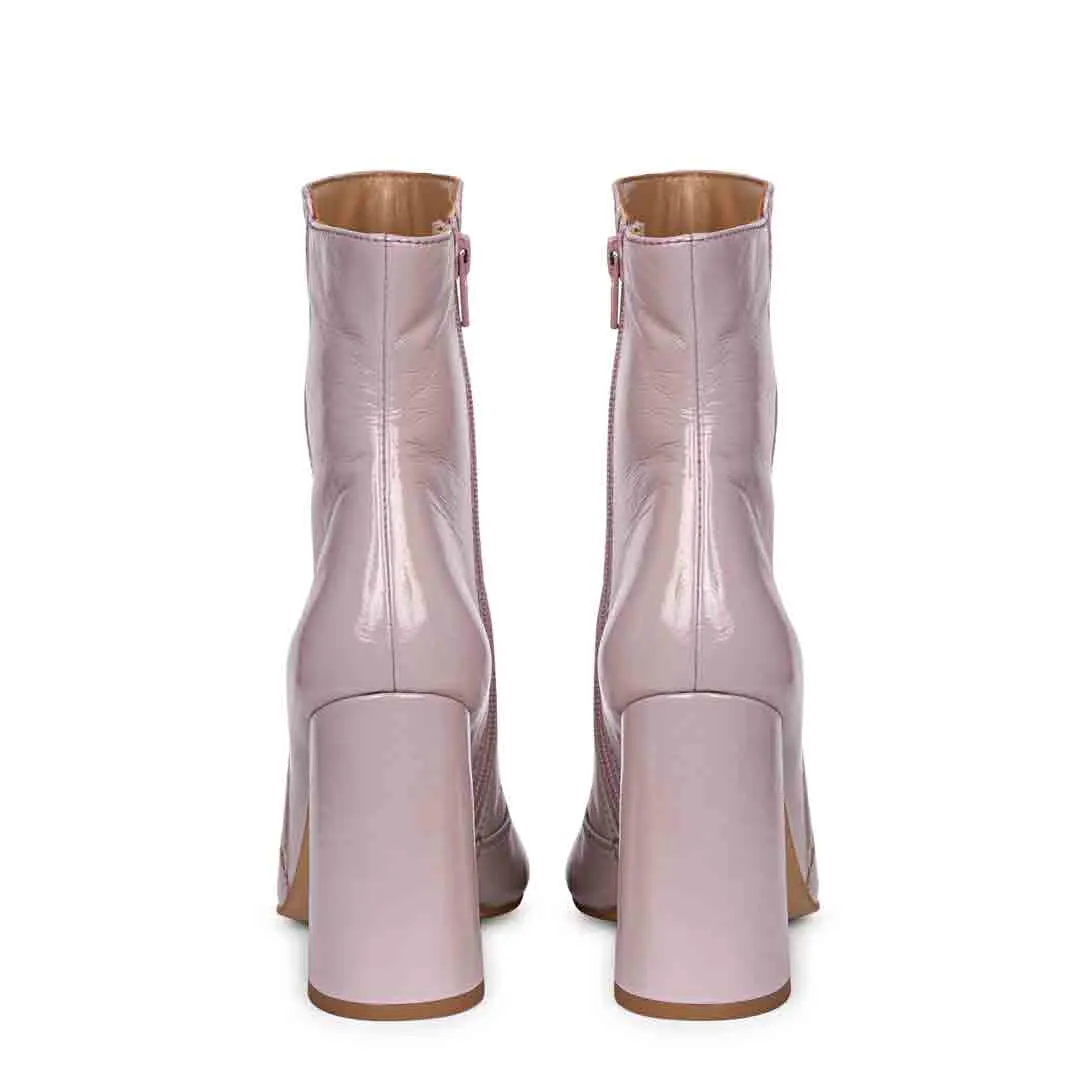 Saint Alaina Lilac Leather Block Heel Boots