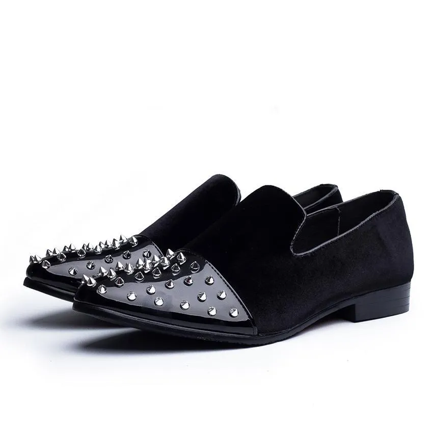 Spike Details on Toe Men Loafer Shoes