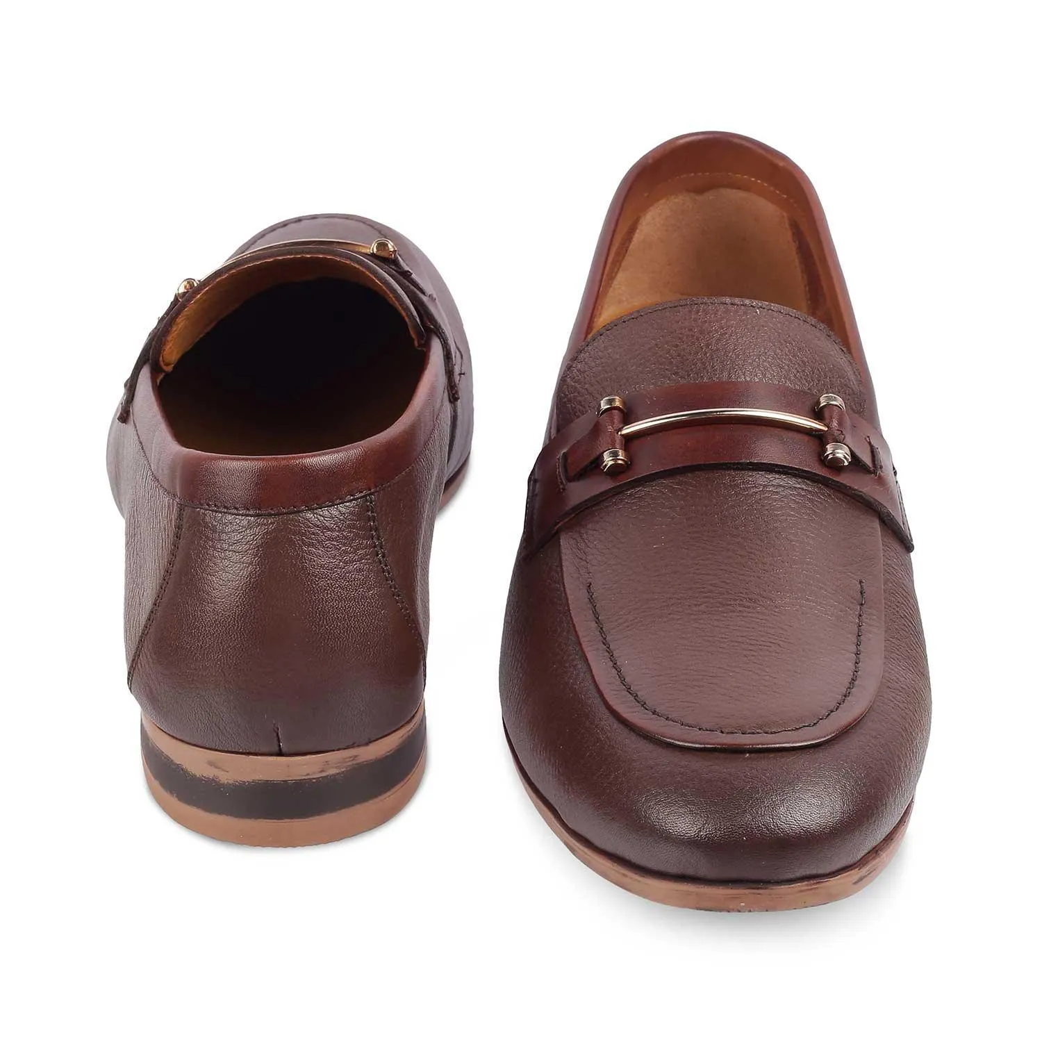 The Bone Brown Men's Leather Loafers Tresmode