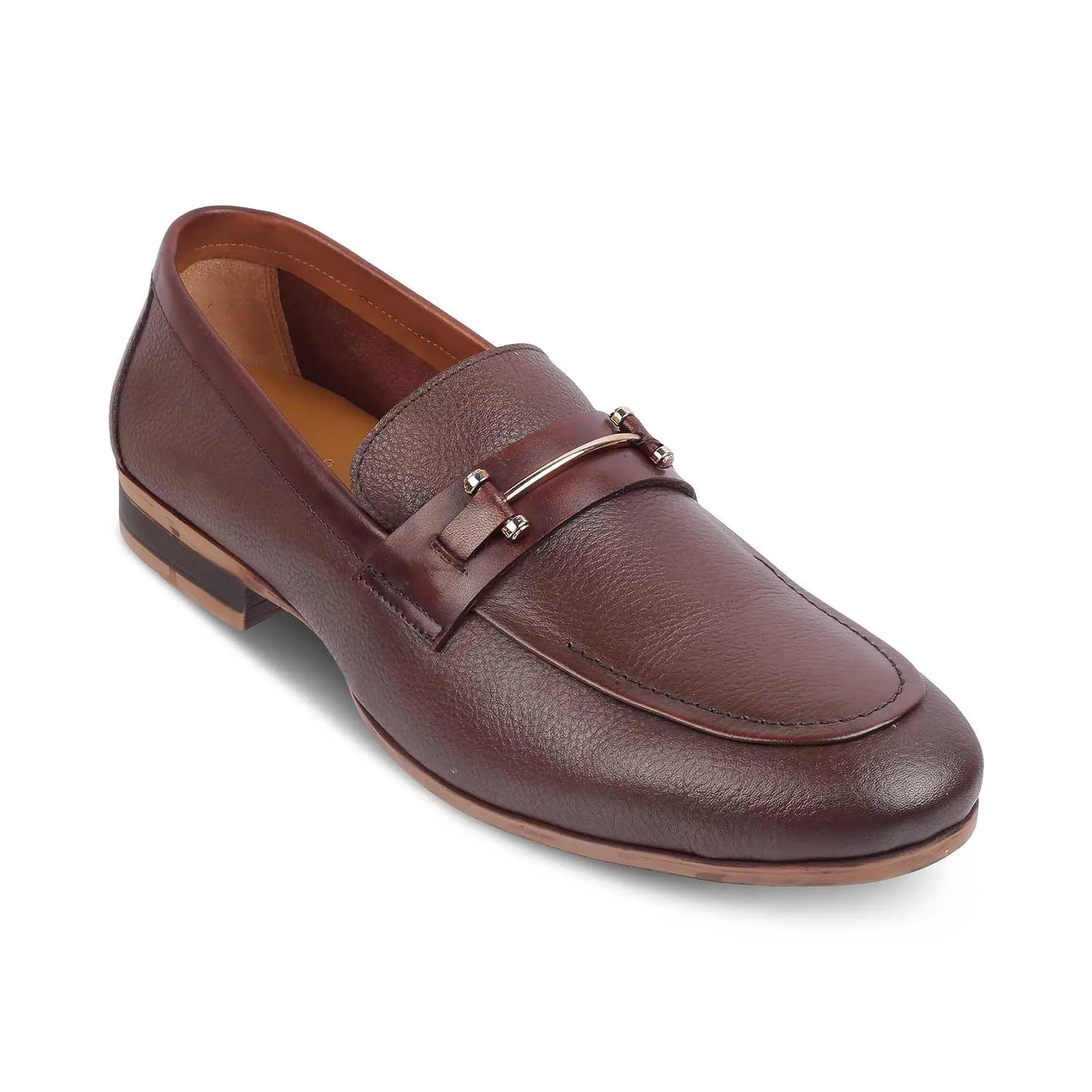 The Bone Brown Men's Leather Loafers Tresmode