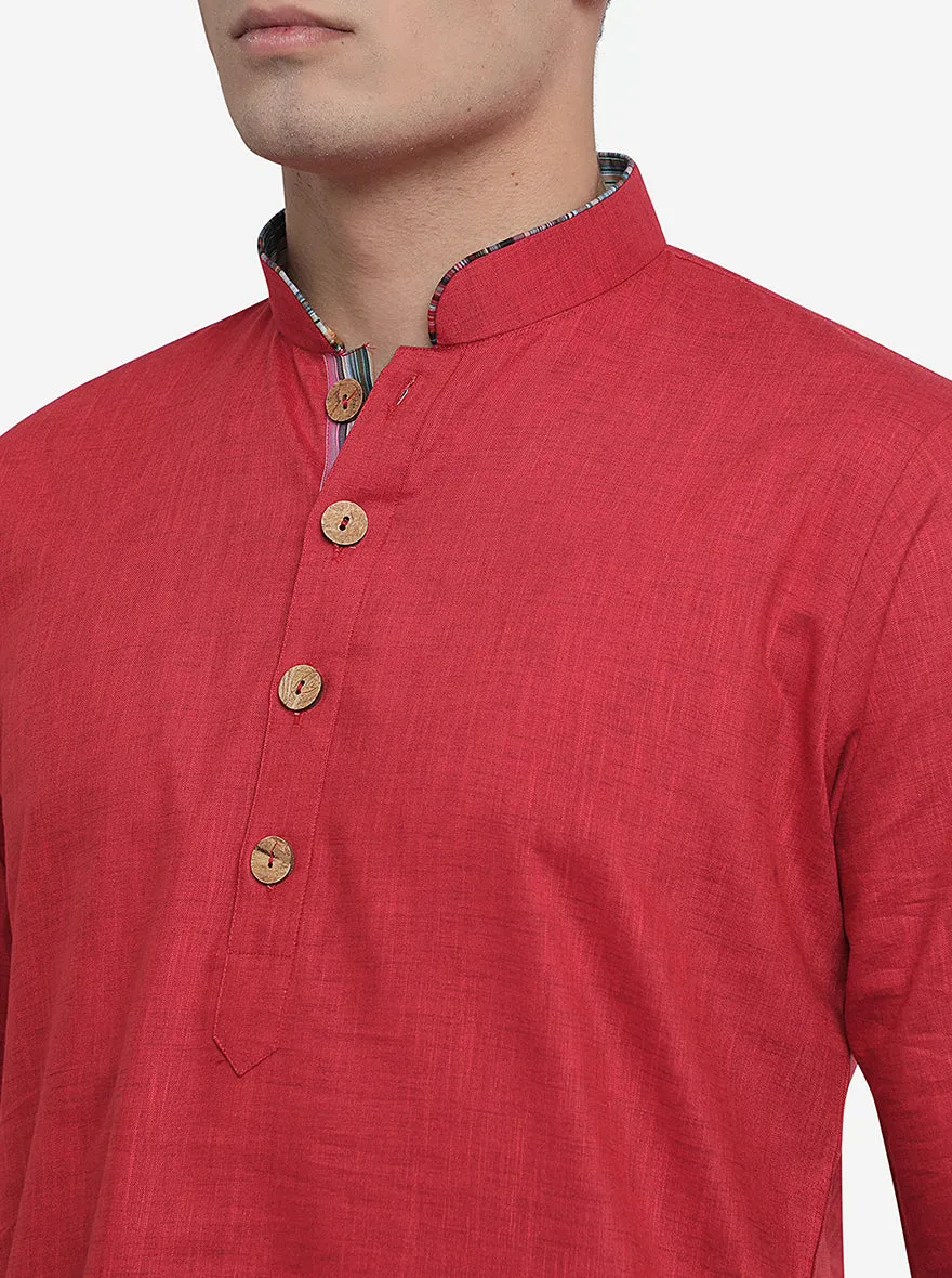 Tomato Red Solid Kurta | Azania