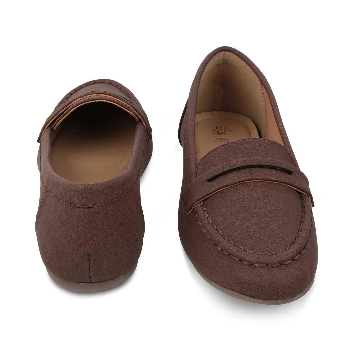 Tresmode Snappy Brown Women's Casual Loafers