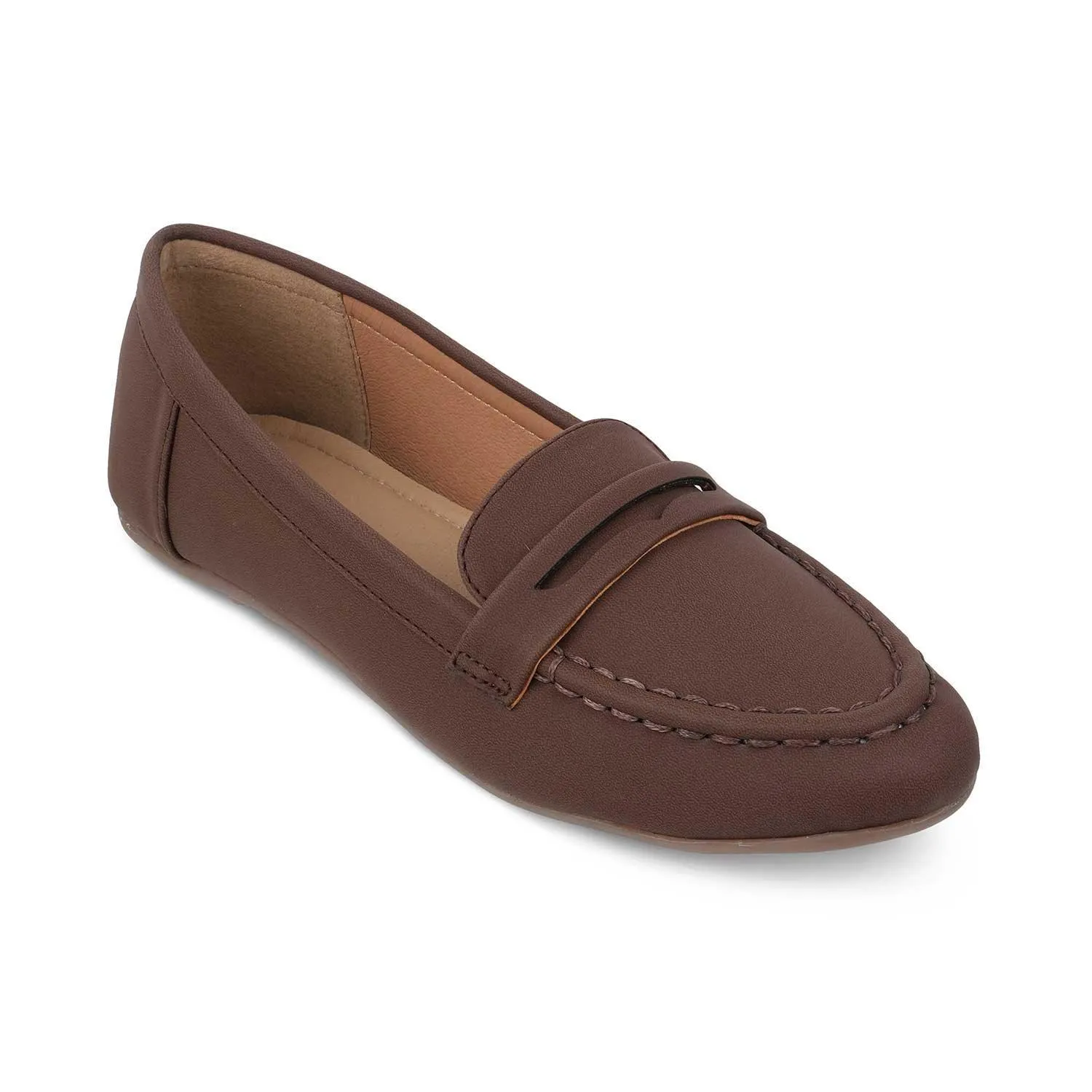 Tresmode Snappy Brown Women's Casual Loafers