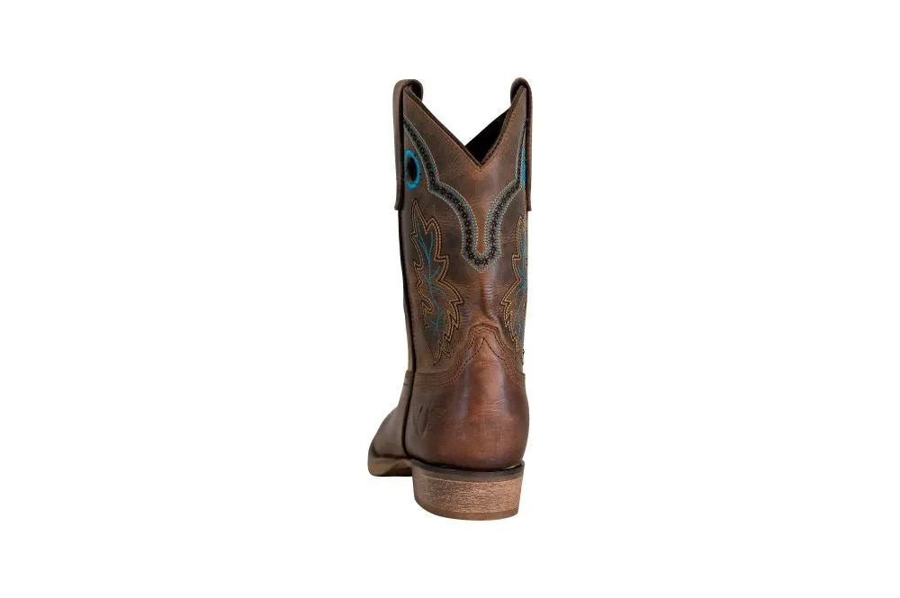 TuffRider Youth Rushmore Oak Leaf Embroidered Square Toe Western Boots